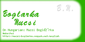 boglarka mucsi business card